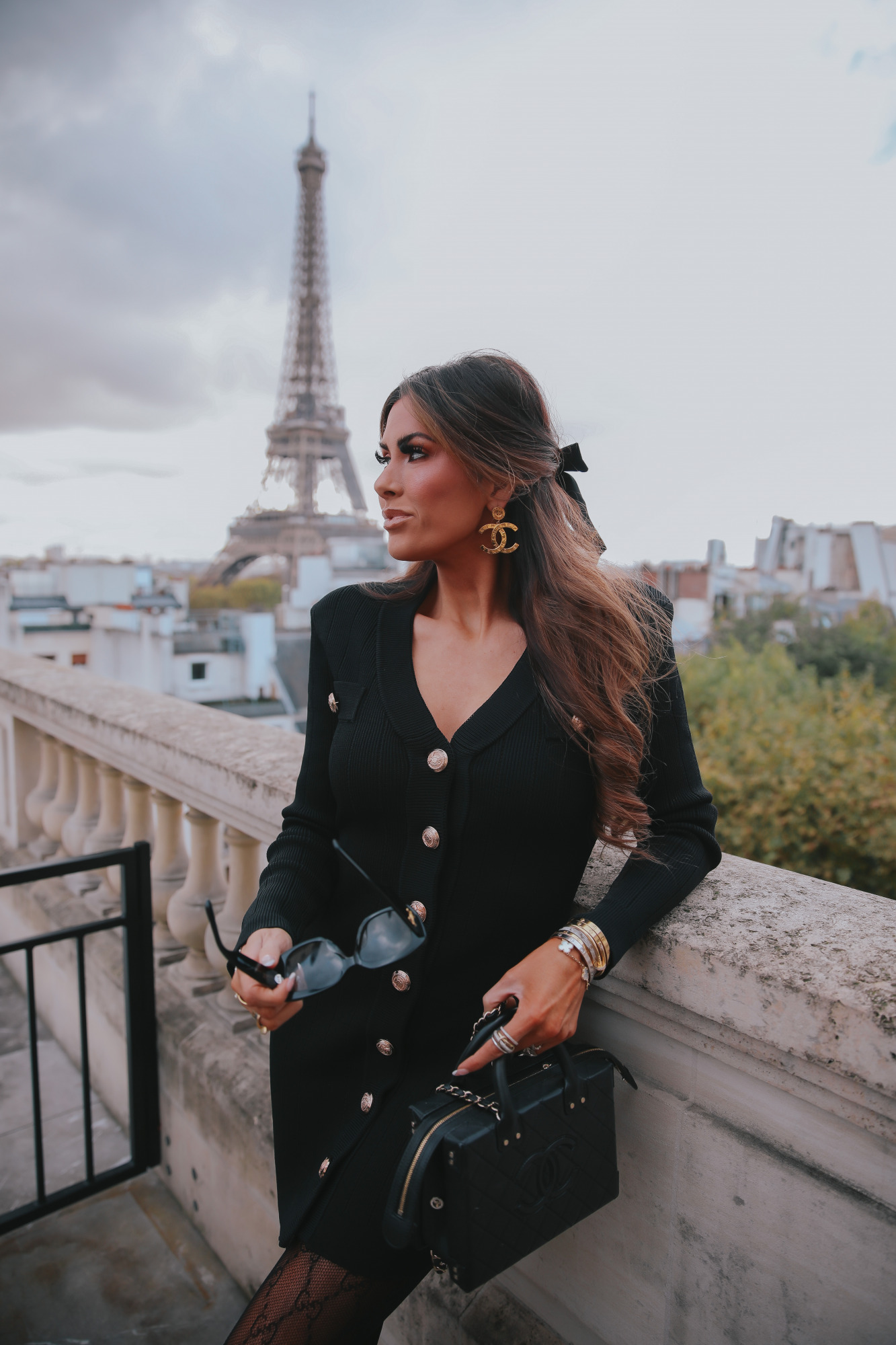 Classic & Chic Outfit in Paris 🇫🇷 [Balmain Dupe Dress ] | The Sweetest ...