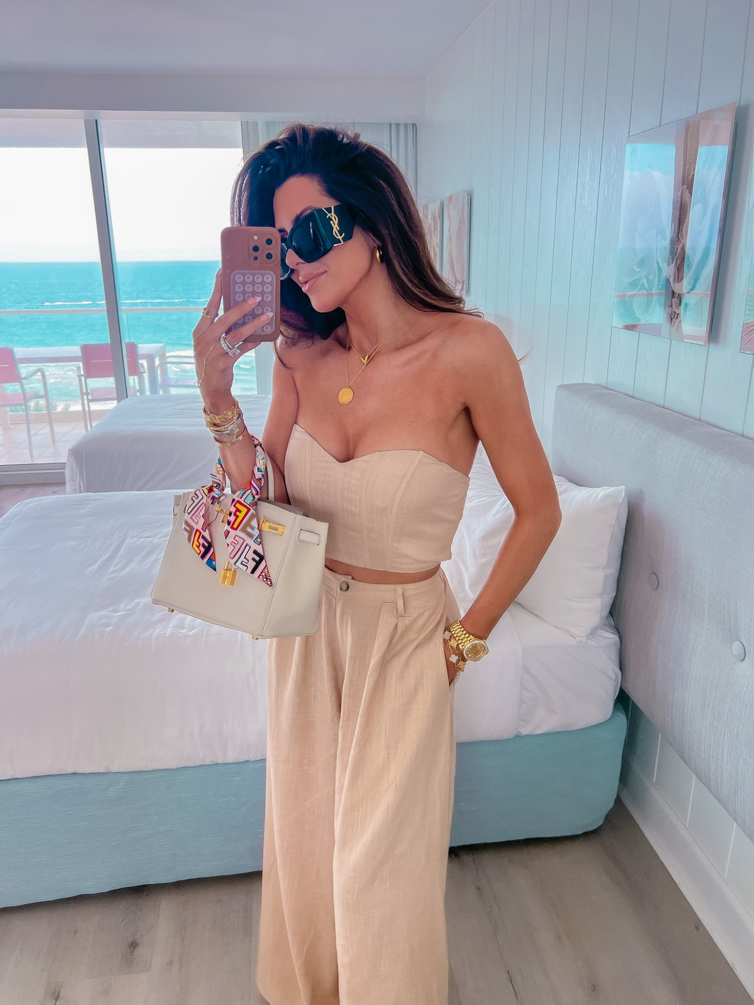 YSL M119 Blaze Sunglasses, Red Dress Boutique Try On Haul, Miami Fashion Blogger, Hermes Togo Birkin 25 Craie, Emily Ann Gemma, Oversized Black YSL Sunglasses with gold logo