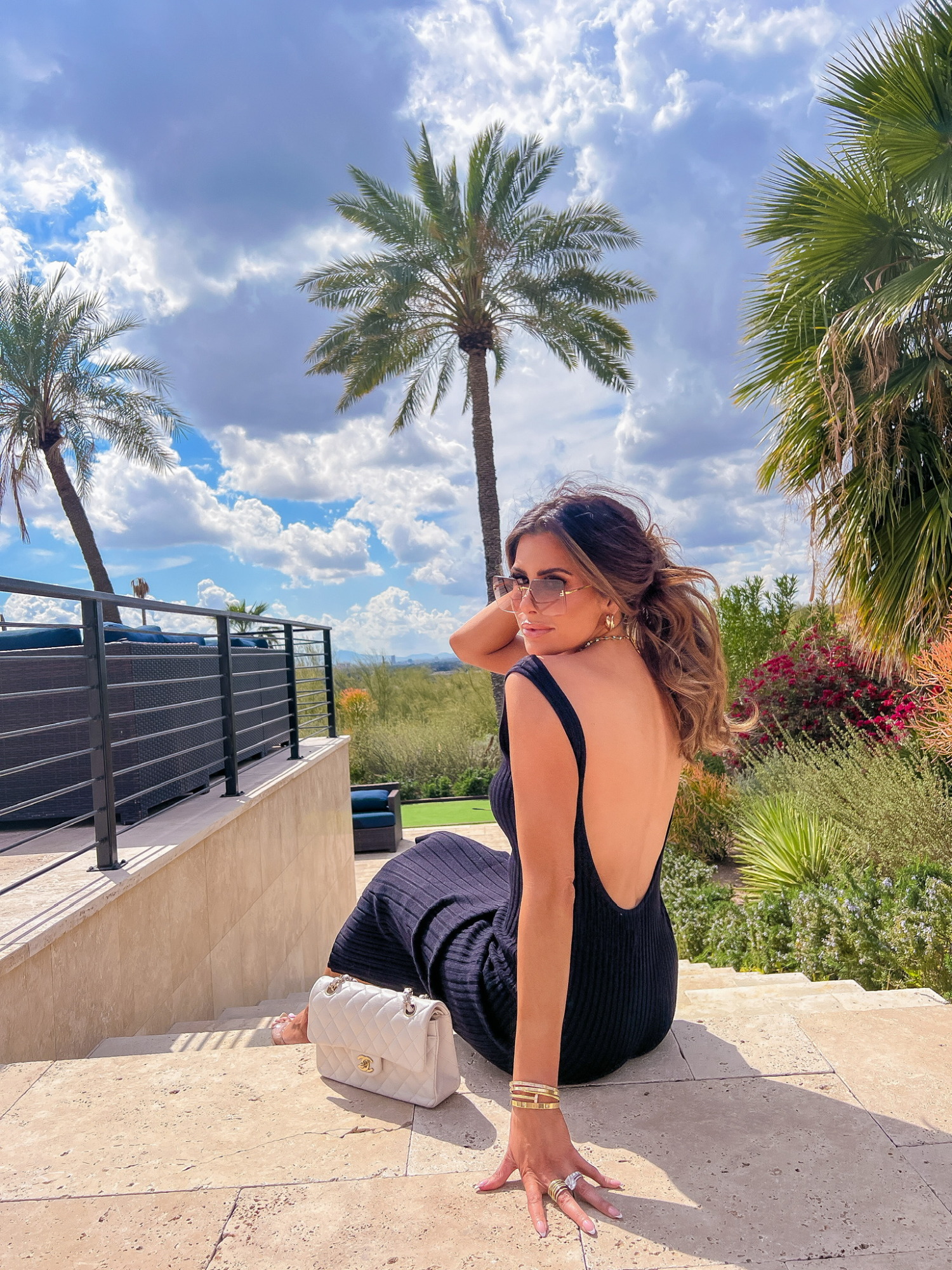 WhatIWore Scottsdale🌴 [Backless Midi Sweater Dress]