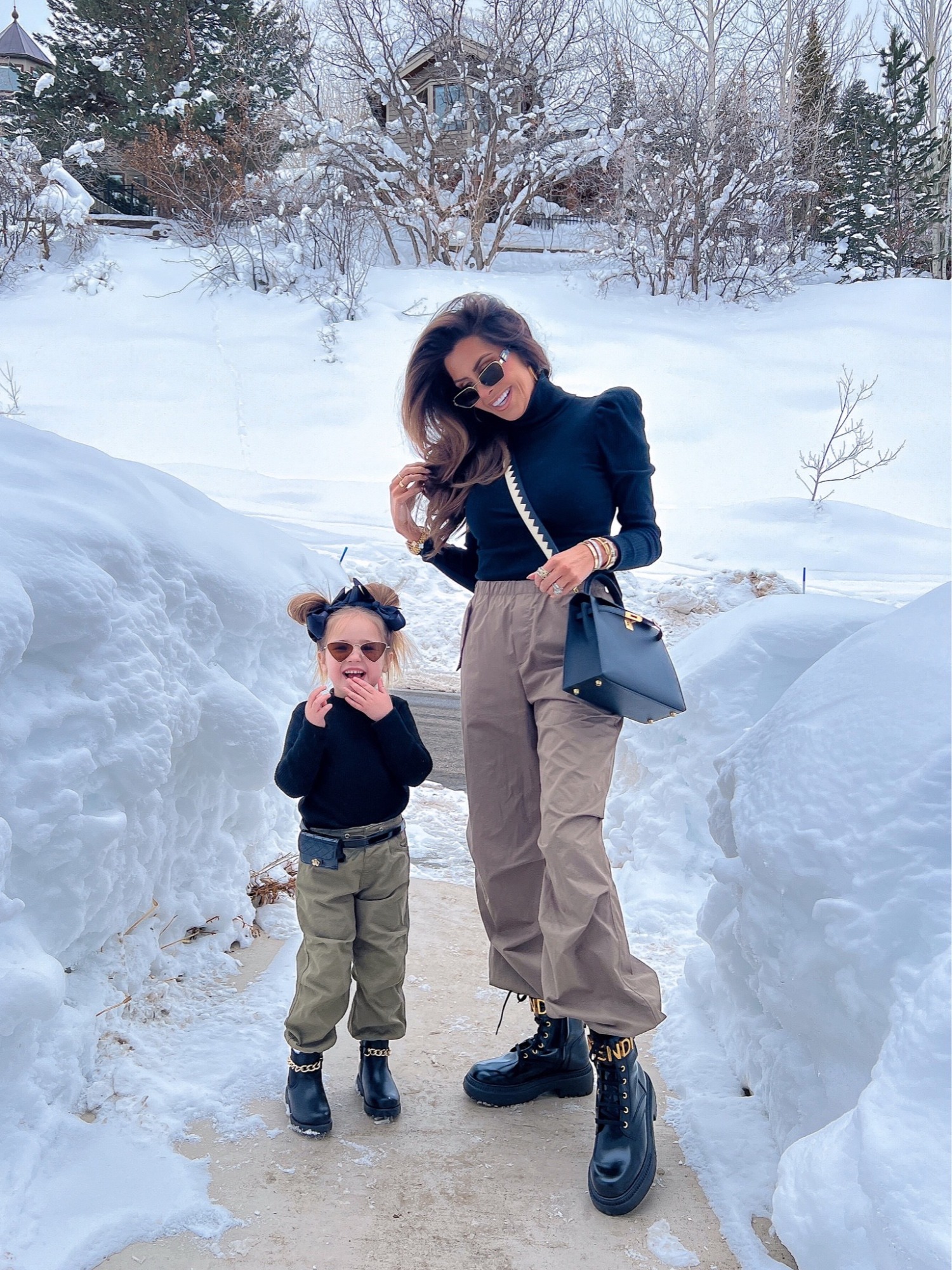 Hermes Kelly Sellier 25 Black, Fendi Graphy Combat Boot, Miu Miu tinted cat-eye sunglasses, Park City Fashion Blogger