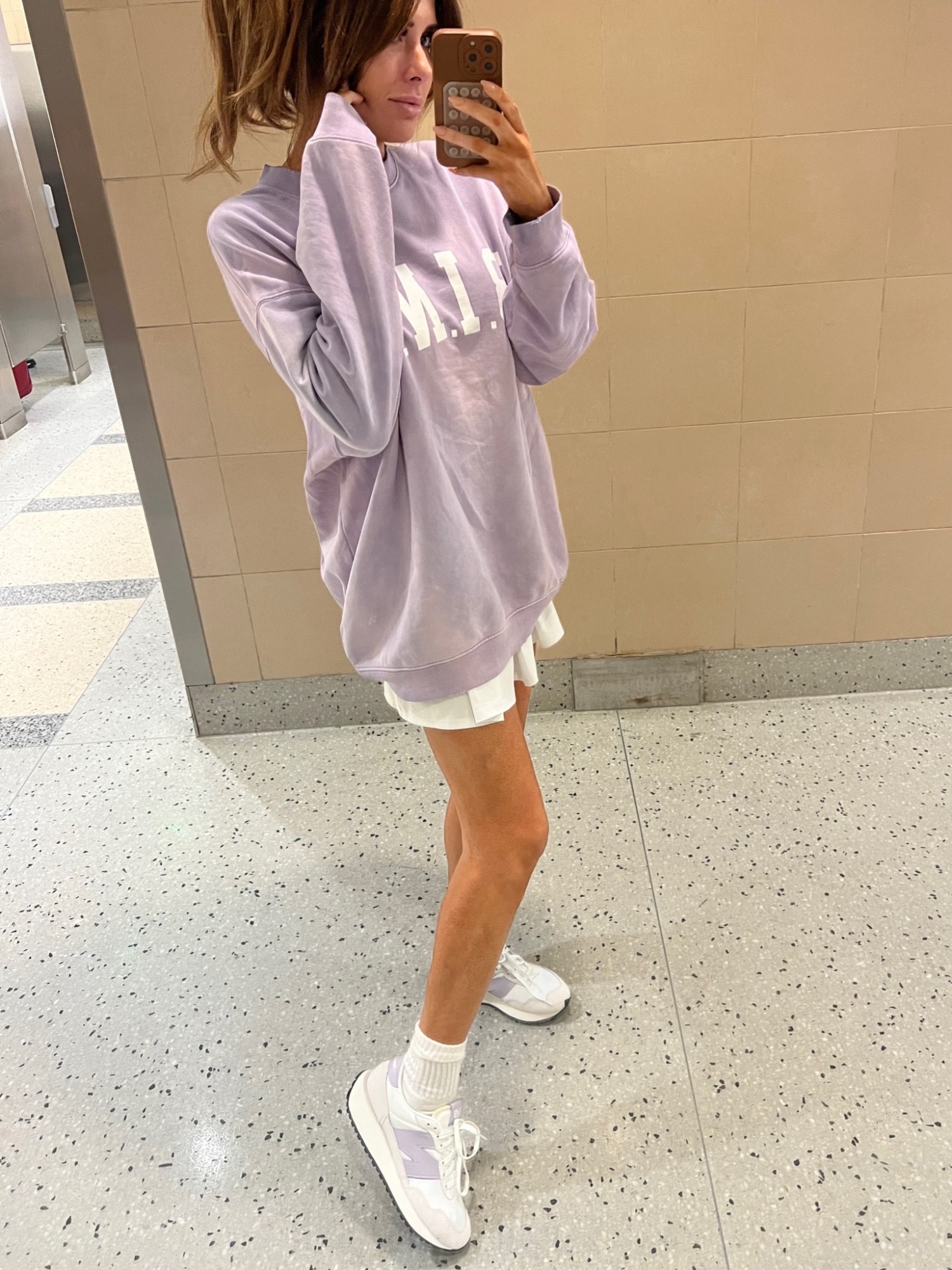 Anine Bing Tyler Washed Sweatshirt, New Balance 237 Sneakers, Emily Ann Gemma