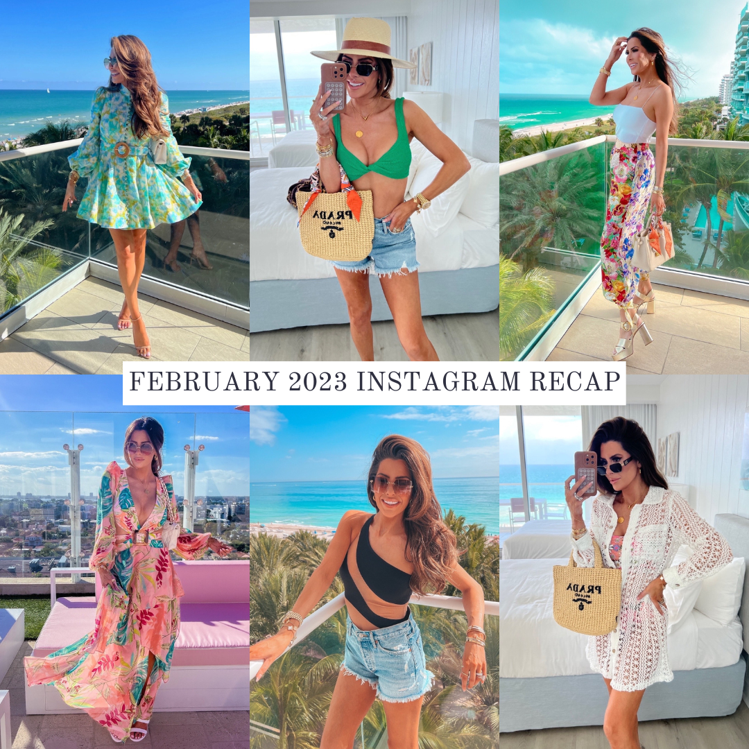 Emily Ann Gemma February 2023 Instagram Recap, Fashion Blogger Spring 2023