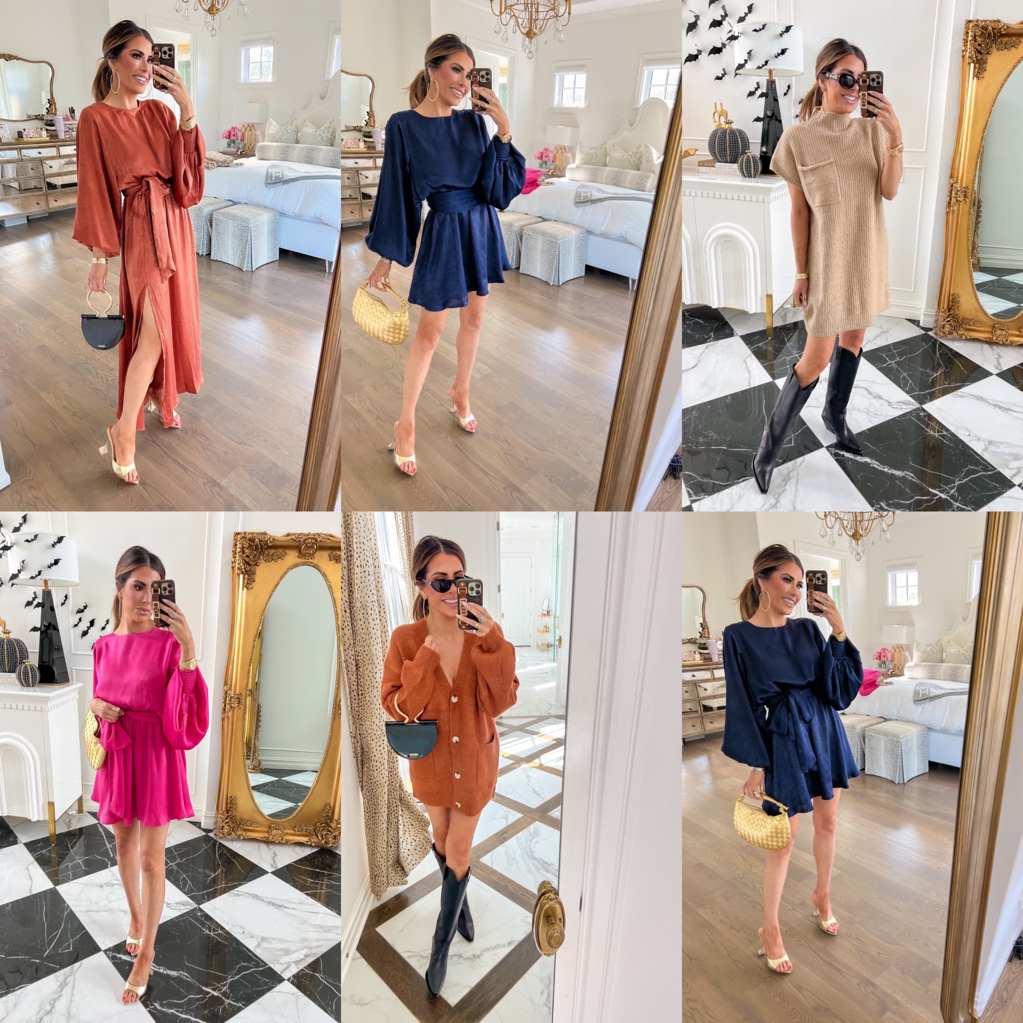 red dress boutique try on haul and discount code, wedding guest dresses fall 2023, fall family photo outfit idea 2023