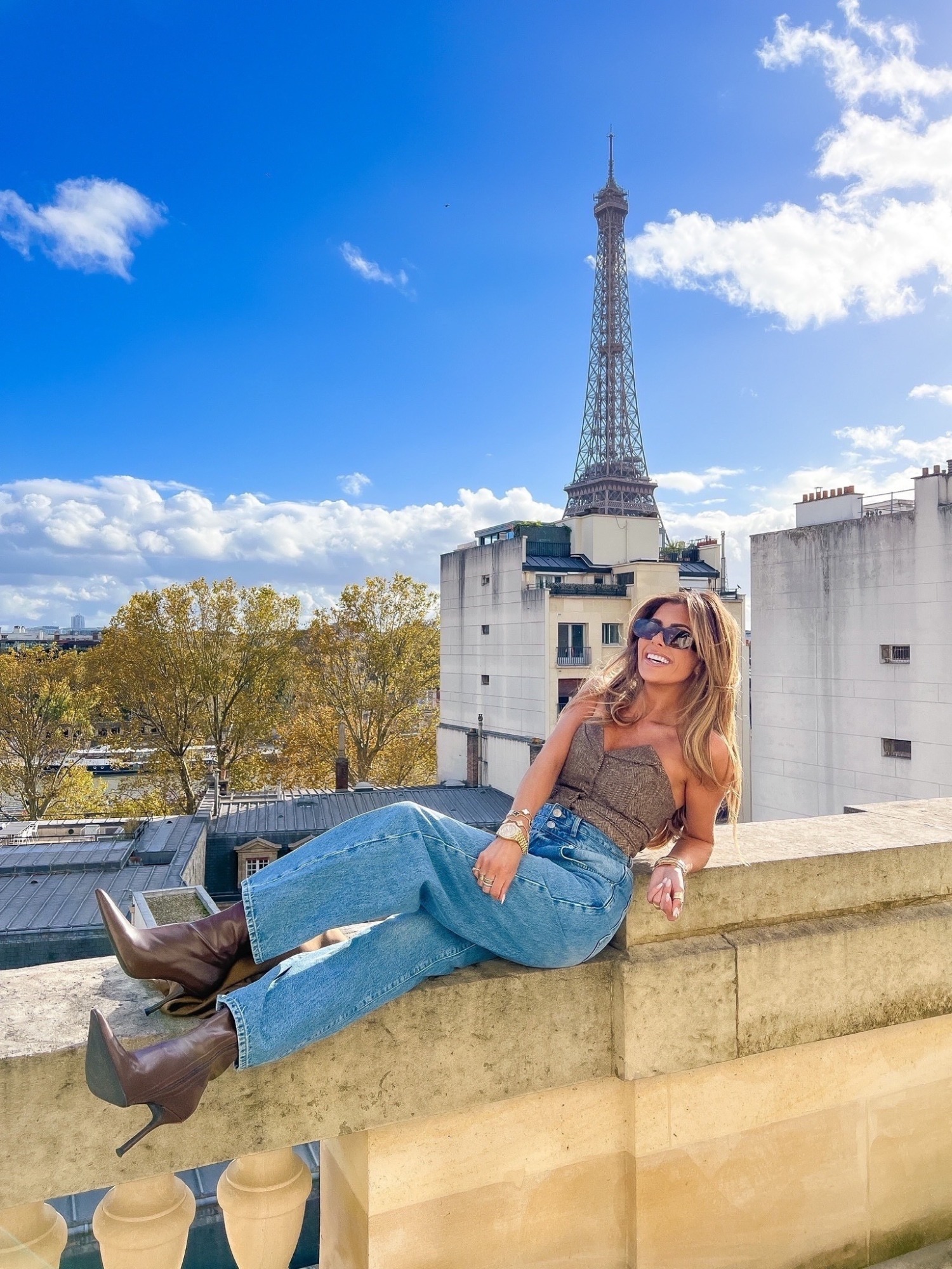Jeffrey Campbell Daring Boots, Prada Runway 49mm Rectangle Sunglasses, Paris Fashion Blogger, Emily Ann Gemma