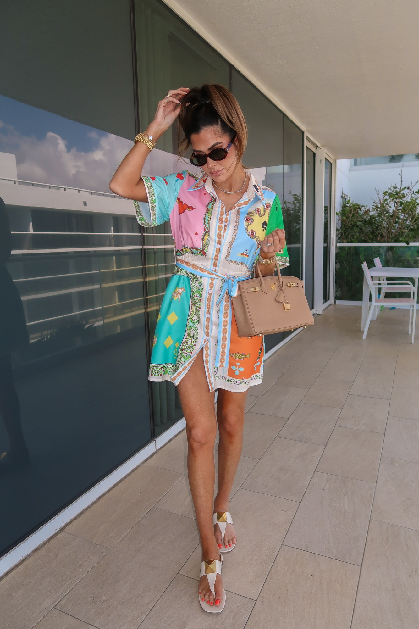 Amazon fashion, designer look for less, Hermes bag, Birkin bag, white sandals, summer sandals, spring break, resort wear, Emily Ann Gemma