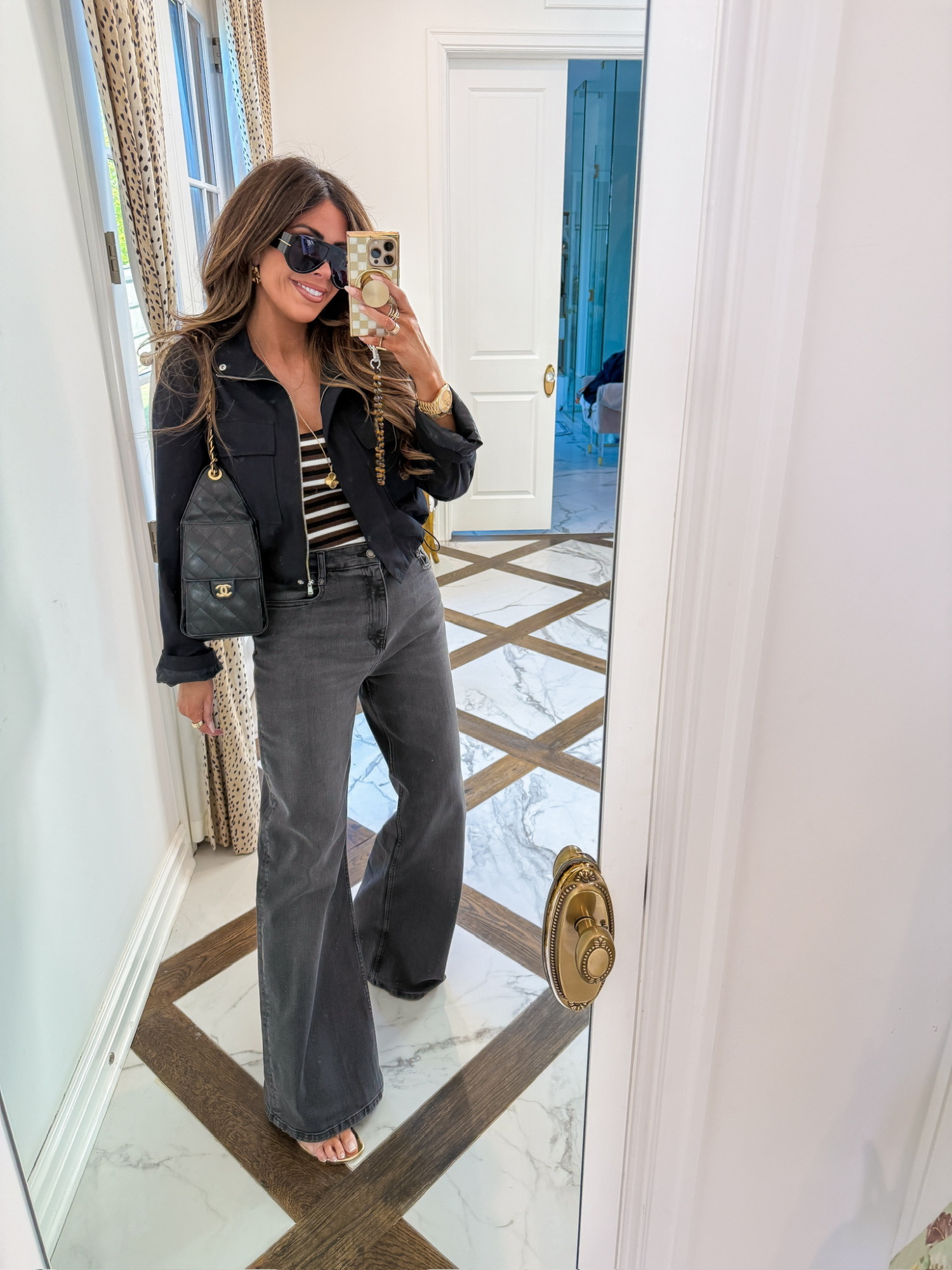 khaite jean dupes, zara jeans summer 2026, chanel 25s black small outfit idea, emily gemma
